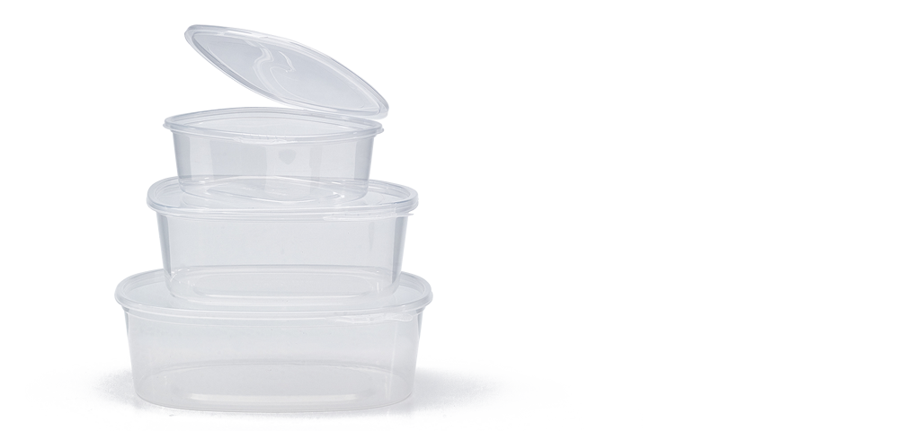 Envases de plástico para microondas