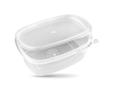 Envases para microondas con tapa baja