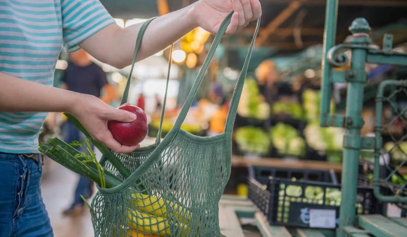 Caja pequeña con malla, Presentación de alimentos